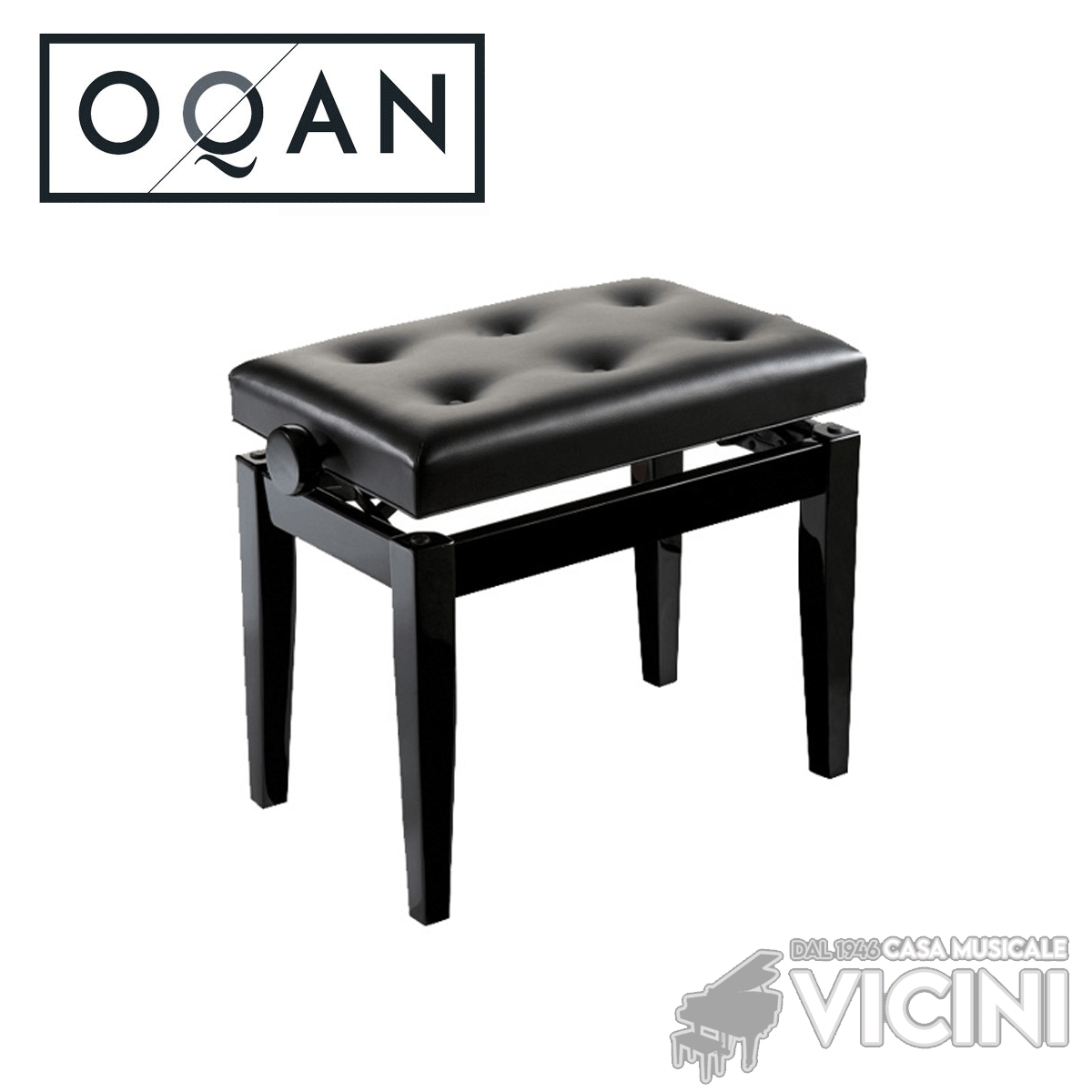 PANCA PER PIANO OQAN NERO LUCIDO