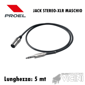 CAVO PROEL BULK JACK STER.- XLR M. 5mt